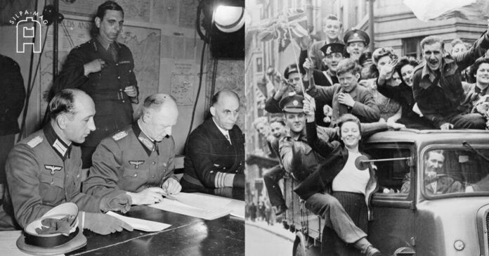 Cover photo V-E Day วันแห่งชัยชนะในยุโรป Victory in Europe Day V-E Day สงครามโลกครั้งที่ 2 8 พฤษภาคม