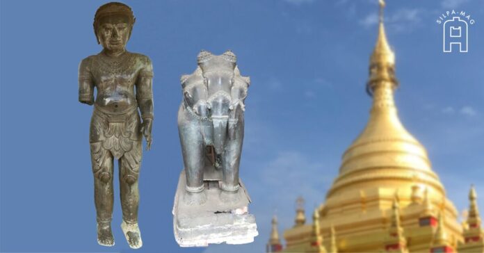 เทวรูปสำริด ที่ วัดเมี๊ยะสิกอง เมืองตองอู พม่า