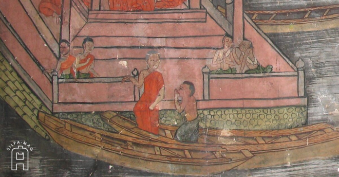 จิตรกรรม พระภิกษุ วัดบวรนิเวศวิหาร