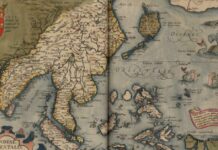แผนที่โลก กรุงศรีอยุธยารบกรุงมะนิลาแห่งหมู่เกาะฟิลิปปินส์