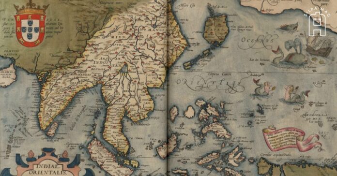 แผนที่โลก กรุงศรีอยุธยารบกรุงมะนิลาแห่งหมู่เกาะฟิลิปปินส์
