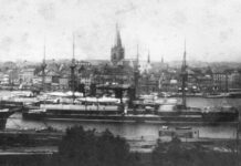 เรือรบติ้งหย่วน ท่าเรือ Vulcan Stettin เยอรมัน