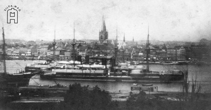 เรือรบติ้งหย่วน ท่าเรือ Vulcan Stettin เยอรมัน