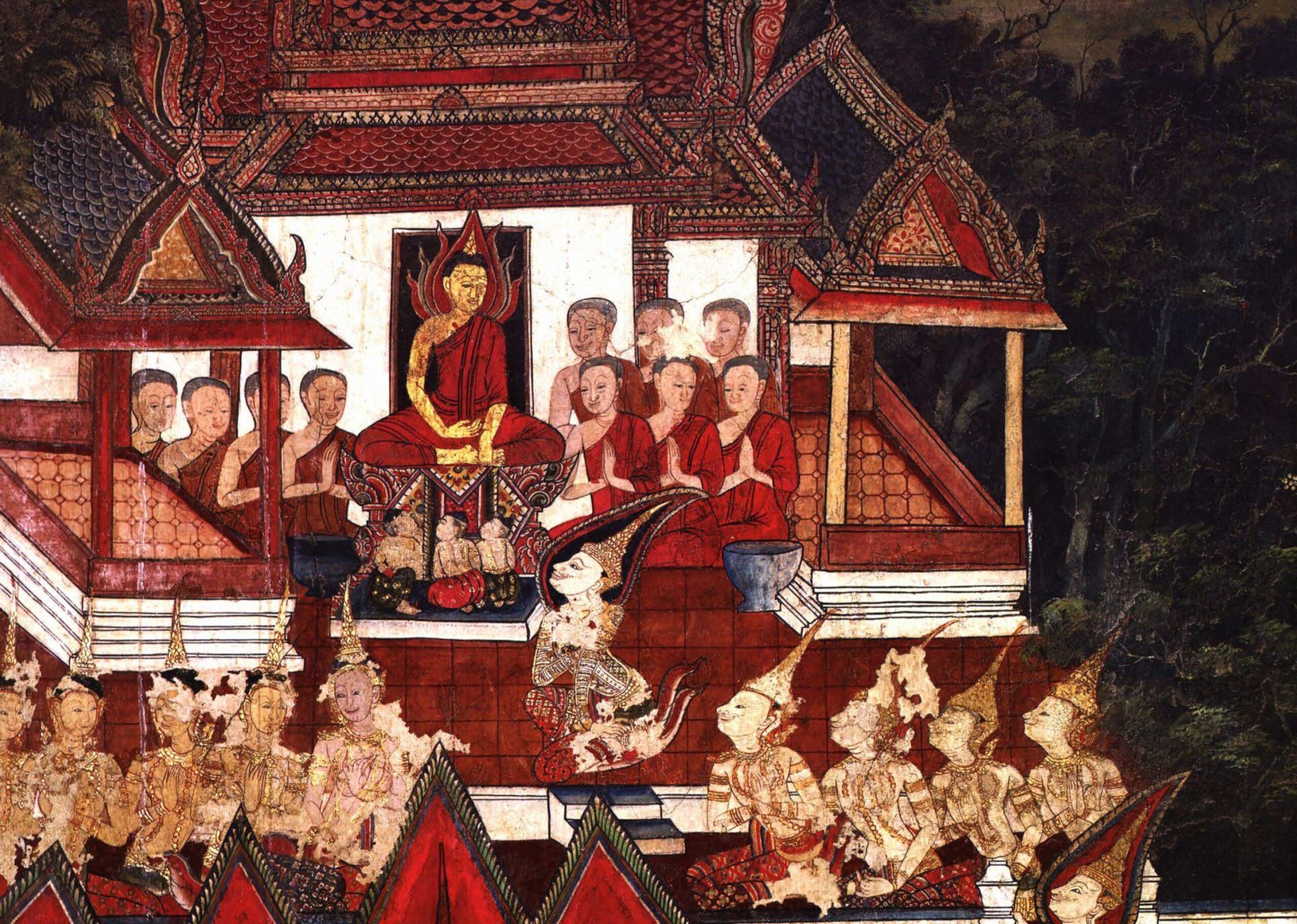 จิตรกรรม พระที่นั่งพุทไธสวรรย์ พระพุทธเจ้า เผยแผ่ พระศาสนา เผยแผ่กับเผยแพร่