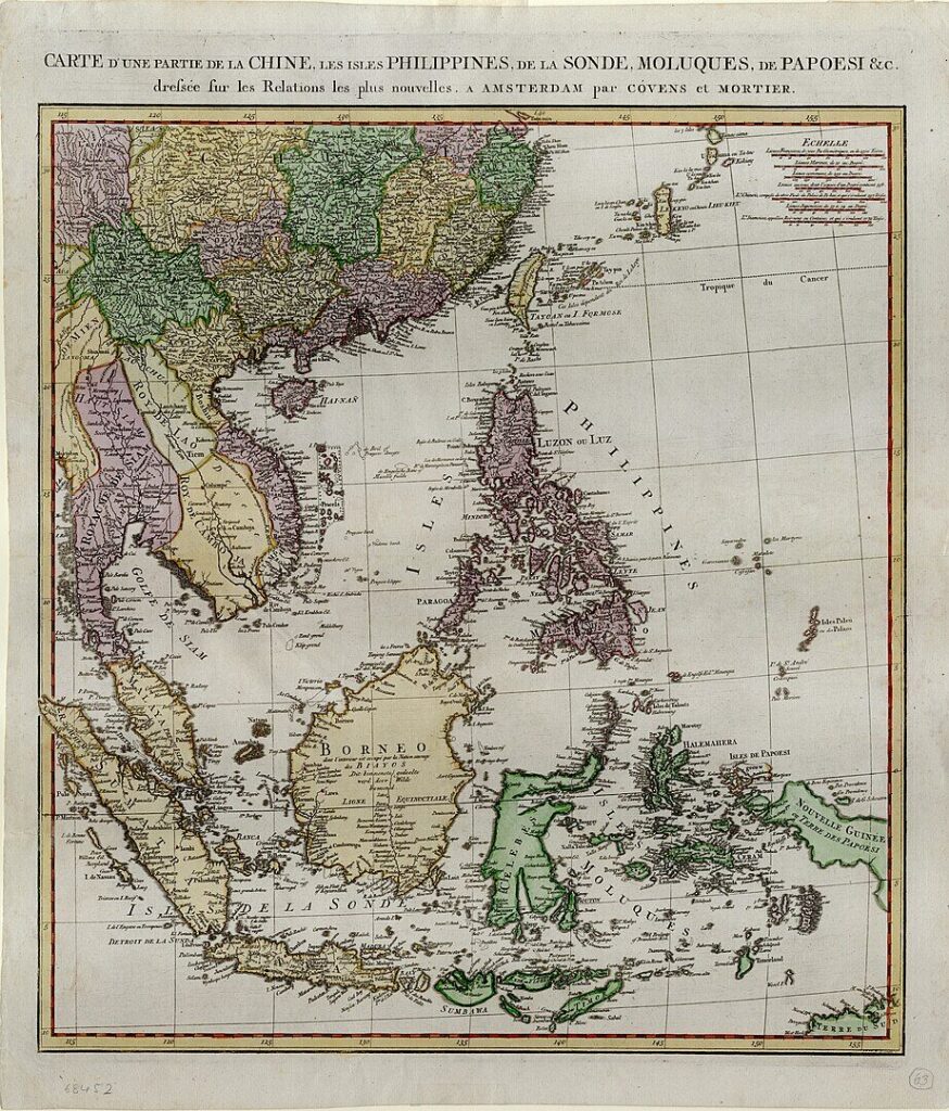 แผนที่เก่าภูมิภาคอุษาคเนย์ คริศต์ศตวรรษที่ 18