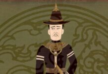 เจ้าพระยาจักรี (ด้วง) สมุหนายกสมัยธนบุรี เจ้าพระยาจักรี คนสุดท้าย ภาพวาด ฝีพระหัตถ์ รัชกาลที่ 6 พระราชทินนาม หลวงการ์เดนกิจบริรักษ์
