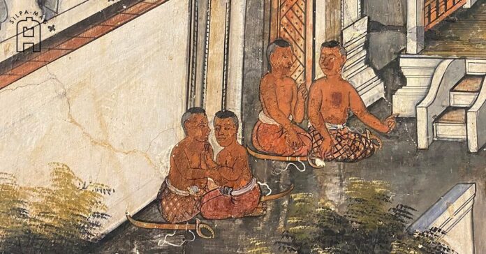 ภาพประกอบเนื้อหา - จิตรกรรมฝาผนัง วัดสุวรรณดารารามราชวรวิหาร อยุธยา ประกอบ กรมแพทยาหน้า-กรมแพทยาหลัง
