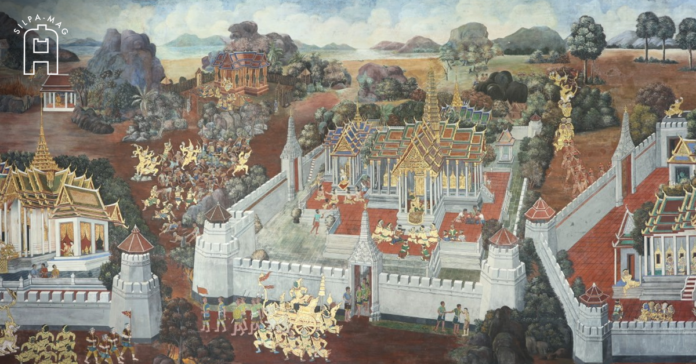 Cover photo จิตรกรรมฝาผนังเรื่องรามเกียรติ์ วัดพระแก้ว ห้องที่ 129 ท้าวจักรวรรดิยกทัพประชิดลงกา พิเภกรบแพ้ถูกจำตรุขังไว้ “ปฏิวัติ” ฉบับรามเกียรติ์