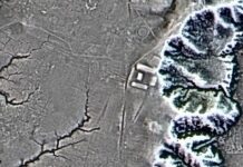 ภาพจาก LiDAR แสดงถึงการซับซ้อนของแท่นดิน ที่นิจิอามานช์ ตั้งอยู่ฝั่งขวาของแม่น้ำอูปาโนตอนกลาง สุดยอดการค้นพบทางโบราณคดี