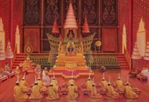 ทรงปราบดาภิเษกขึ้นเป็นพระมหากษัตริย์ ใน ศาลสมเด็จพระเจ้าตากสินมหาราช วัดสมณโกฎฐาราม พระนครศรีอยุธยา จักรพรรดิราช นายทหารคู่พระทัยพระเจ้าตาก พระราชพิธีบรมราชาภิเษก