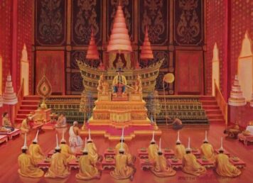 ทรงปราบดาภิเษกขึ้นเป็นพระมหากษัตริย์ ใน ศาลสมเด็จพระเจ้าตากสินมหาราช วัดสมณโกฎฐาราม พระนครศรีอยุธยา จักรพรรดิราช นายทหารคู่พระทัยพระเจ้าตาก พระราชพิธีบรมราชาภิเษก