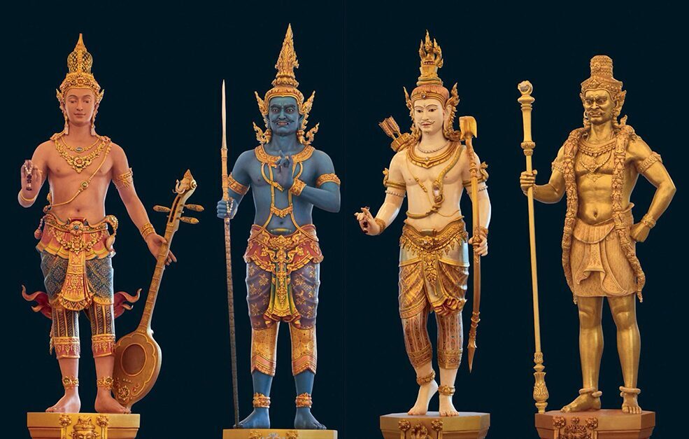 ท้าวจตุโลกบาล ธตรฐมหาราช วิรุฬหกมหาราช วิรูปักษ์มหาราช เวสสุวัณมหาราช