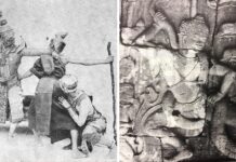 โขน ถวายลิง ภาพสลักหินที่ปราสาทบายน นครธม ประกอบเรื่อง โจรสยาม VS เคลมโบเดีย: ปัญหาทะเลาะกันที่ไม่มีวันรู้จบ
