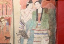 ลาวพุงขาว และ ลาวพุงดำ ภาพวาด วัดภูมินทร์