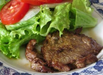 สลัดเนื้อสัน ร้านกุ๊กช็อป มิ่งหลี