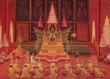 สมเด็จพระเจ้าตากสินมหาราช ศาลสมเด็จพระเจ้าตากสินฯ วัดสมณโกฎฐาราม จังหวัดพระนครศรีอยุธยา ประกอบเรื่อง พระราชสมภพพระเจ้าตาก