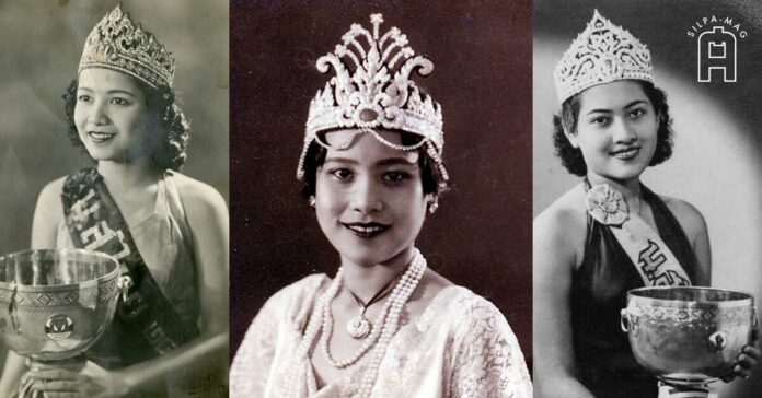 Cover photo-1 สว่างจิตต์ คฤหานนท์, กันยา เทียนสว่าง และ เรียม เพศยนาวิน นางสาวไทย นางงามยุคจอมพล ป.