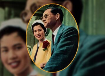 สมเด็จพระนางเจ้าสิริกิติ์ พระบรมราชินีนาถ เสด็จพระราชดำเนินเคียงคู่พระบาทสมเด็จพระเจ้าอยู่หัวภูมิพลอดุลยเดชในการเสด็จพระราชดำเนินเยือนต่างประเทศ ประกอบเรื่อง หม่อมราชวงศ์สิริกิติ์ กิติยากร