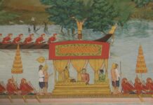 อำนาจกรมหมื่นเจษฎาบดินทร์ (ร.3) ปลายแผ่นดิน ร.2 ในบันทึกทูตอังกฤษ พระบาทสมเด็จพระพุทธเลิศหล้านภาลัย (รัชกาลที่ 2) และกรมหมื่นเจษฎาบดินทร์ (รัชกาลที่ 3) จิตรกรรมฝาผนังศาลาทรงยุโรป หลังพระสมุทรเจดีย์ สมุทปราการ ประกอบเรื่อง อำนาจกรมหมื่นเจษฎาบดินทร์