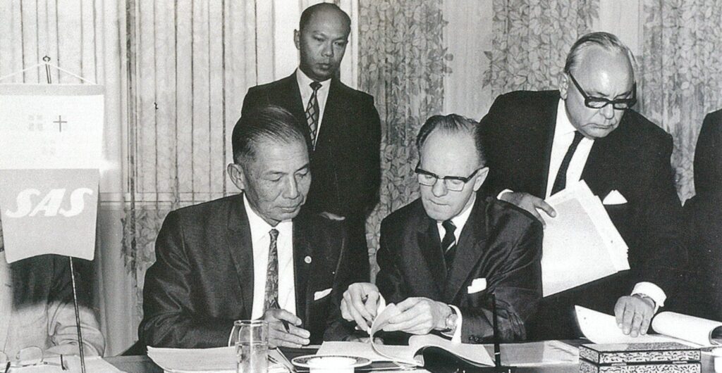 การลงนามข้อตกลงระหว่าง SAS กับการบินไทย