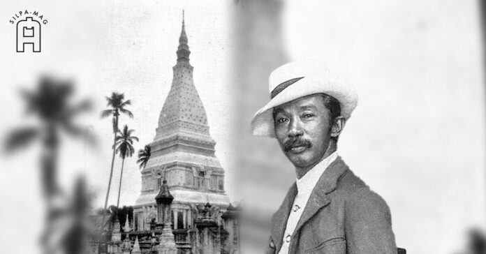 coer-10 สมเด็จฯ กรมพระยาดำรงราชานุภาพ และพระธาตุพนมองค์เดิม (ภาพจาก : หอจดหมายเหตุแห่งชาติ และหนังสือ “ประมวลภาพประวัติศาสตร์พระธาตุพนมและภาพโบราณวัตถุค่ามหาศาลในกรุพระธาตุพนม”) พระธาตุพนม