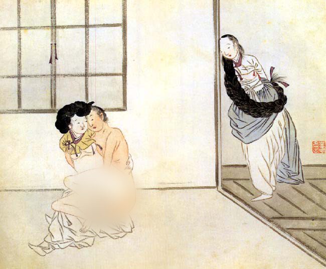 ภาพวาดชุนฮวา การมีเพศสัมพันธ์