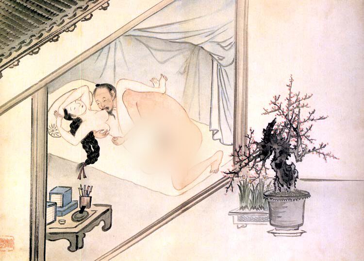 ภาพวาดชุนฮวา การมีเพศสัมพันธ์